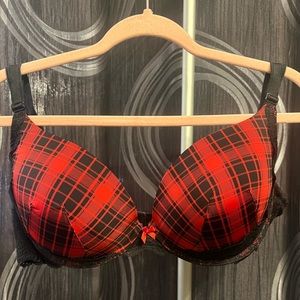 Torrid Plaid Plunge Bra 40 DD